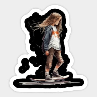 skater girl Sticker